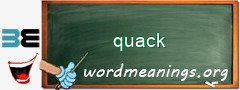 WordMeaning blackboard for quack